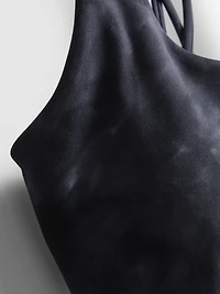 Marble Print Racerback Active Crop Top