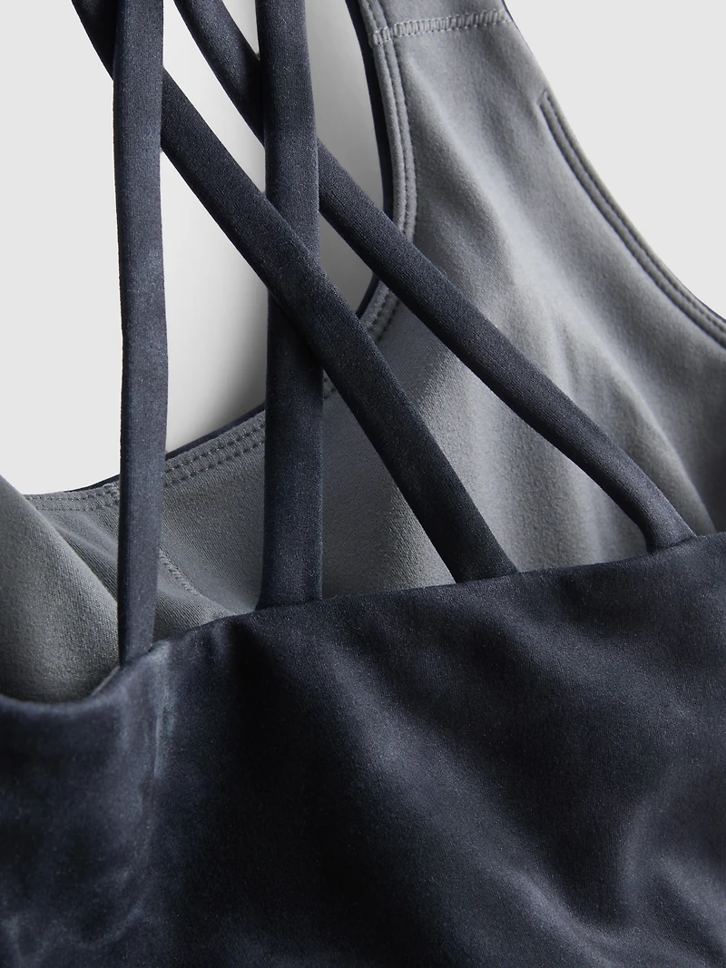 Marble Print Racerback Active Crop Top