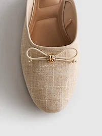 Bow Detail Ballerina Mule Sandals