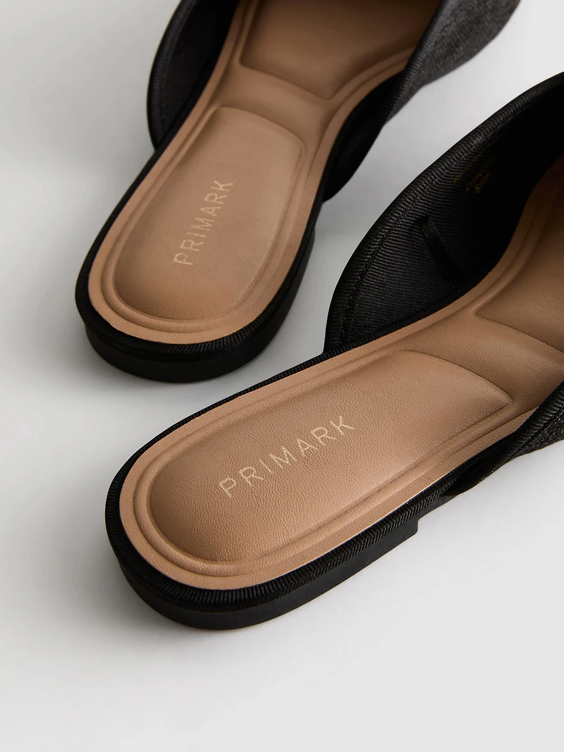 Bow Detail Ballerina Mule Sandals