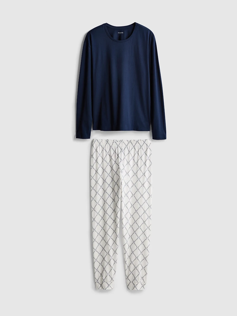Cotton Printed Sweatshirt Pajamas