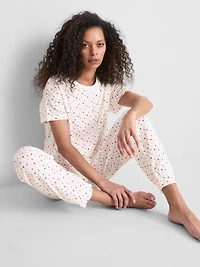 Cotton Printed Short Sleeve Pajamas