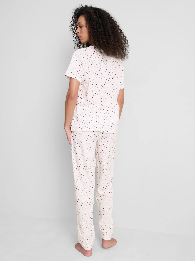 Cotton Printed Short Sleeve Pajamas