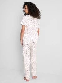 Cotton Printed Short Sleeve Pajamas