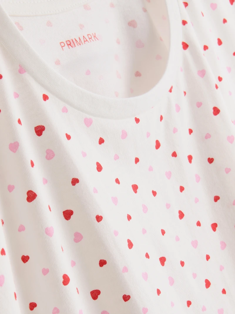 Cotton Printed Short Sleeve Pajamas