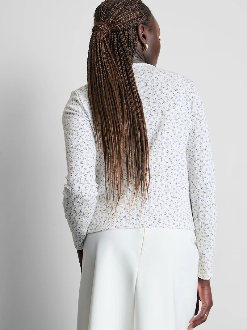 Pointelle Cardigan and Cami Set