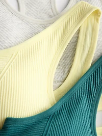 3pk Seamless Racerback Crop Top