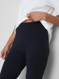 Cotton-Rich High-Waist Capri Leggings