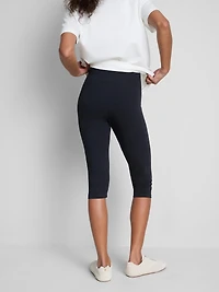 Cotton-Rich High-Waist Capri Leggings