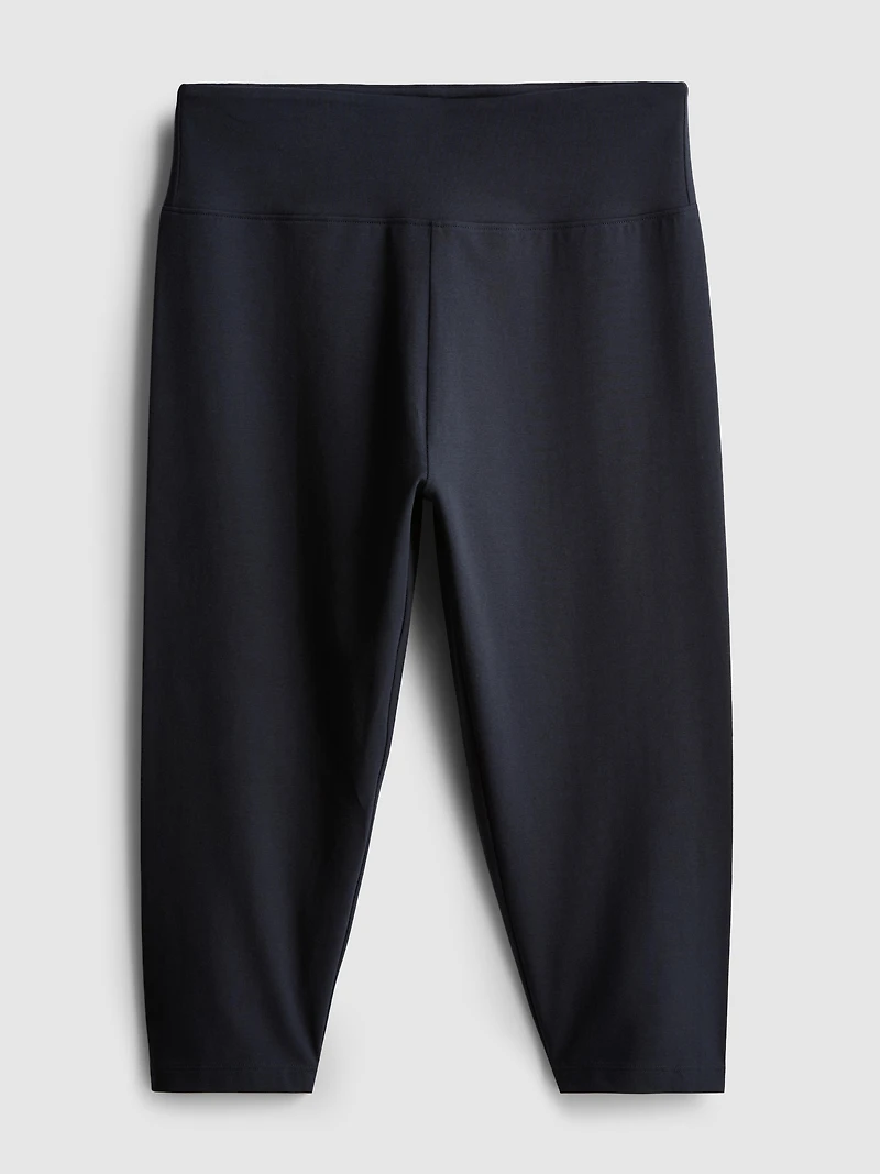Cotton-Rich High-Waist Capri Leggings
