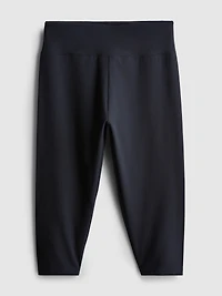 Cotton-Rich High-Waist Capri Leggings