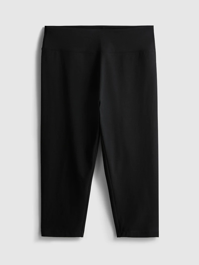 Cotton-Rich High-Waist Capri Leggings