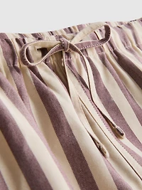 Stripe High-Waisted Oxford Shorts