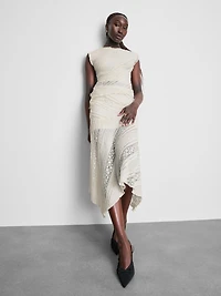 Asymmetrical Lace Tank Top