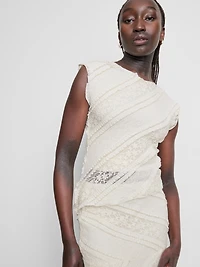 Asymmetrical Lace Tank Top