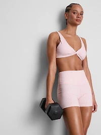 High Waisted Gingham Active Shorts