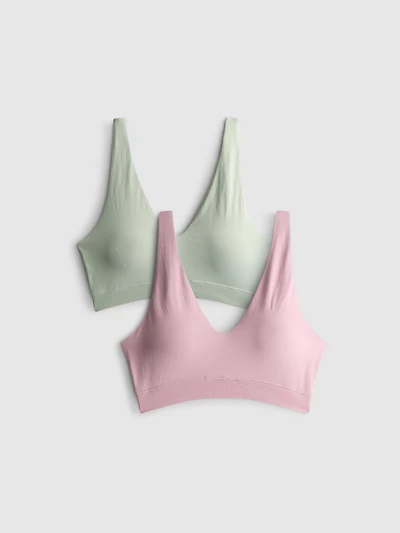 2pk Soft V-Neck Bralettes