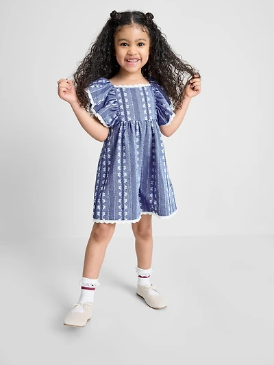 1.5-8yrs | Floral Jacquard Romper