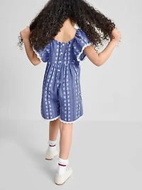 1.5-8yrs | Floral Jacquard Romper