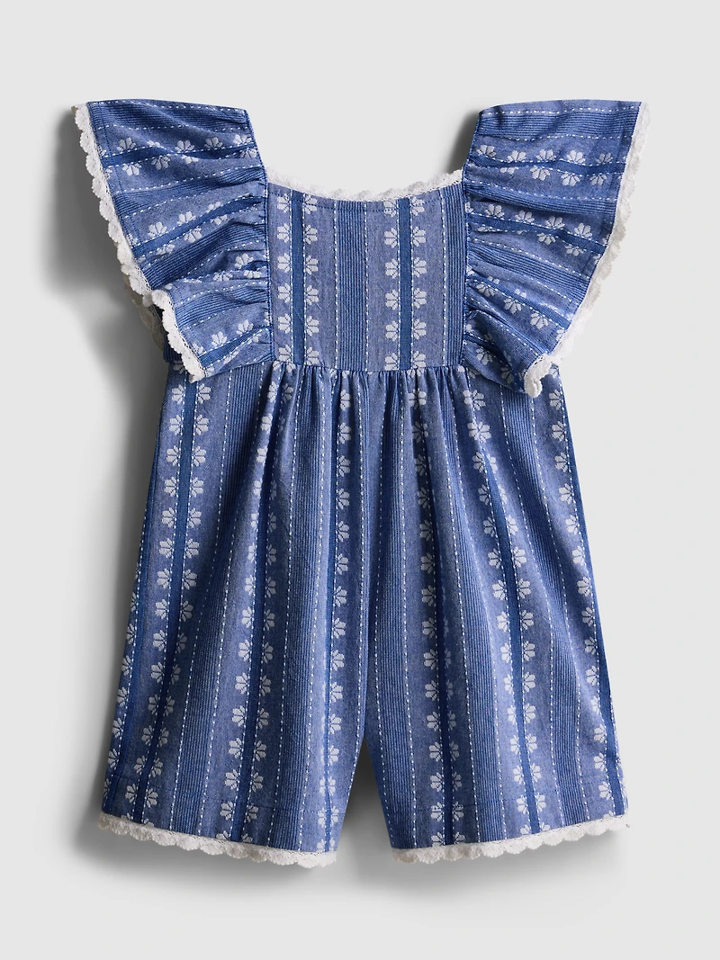 1.5-8yrs | Floral Jacquard Romper