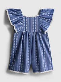 1.5-8yrs | Floral Jacquard Romper