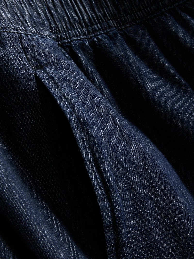 Wide-Leg Culotte Jeans