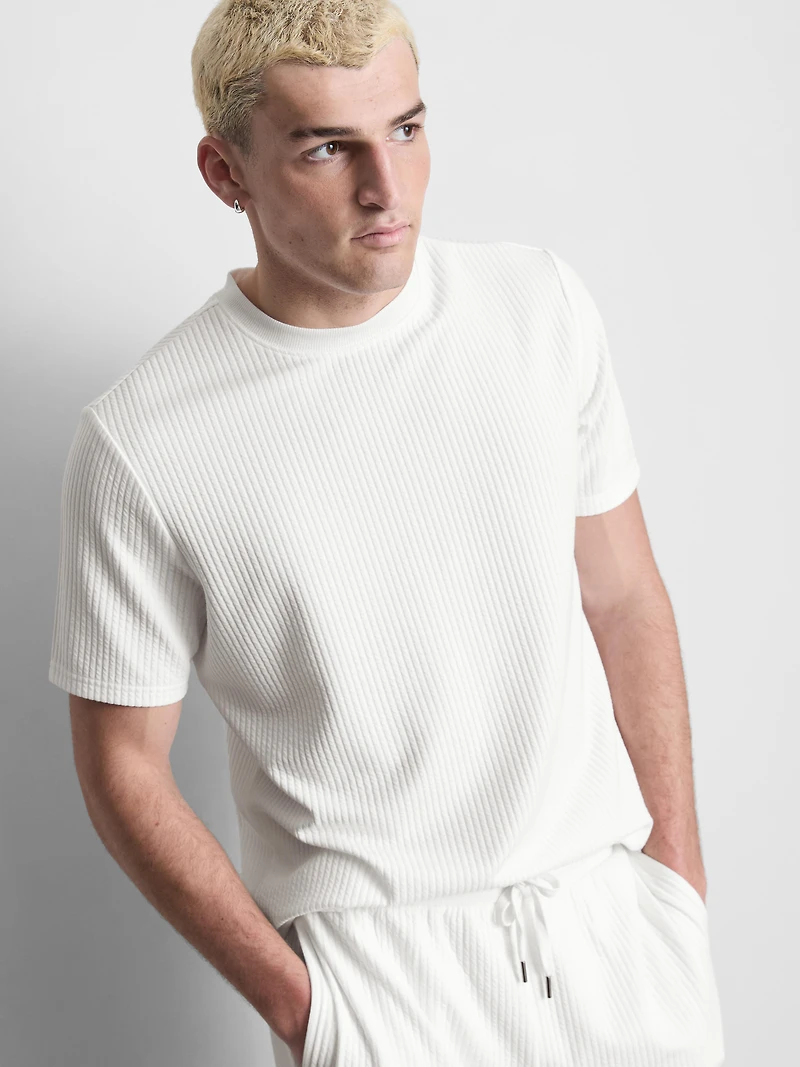 Textured Short Sleeve T-Shirt