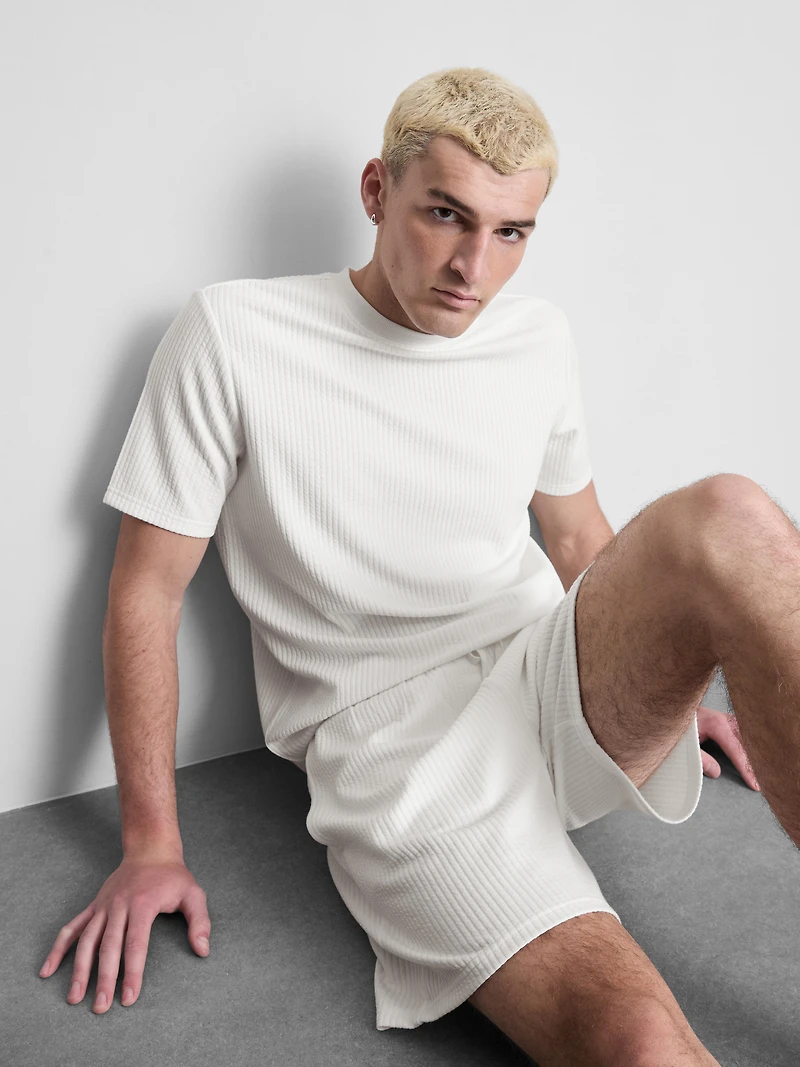 Textured Short Sleeve T-Shirt