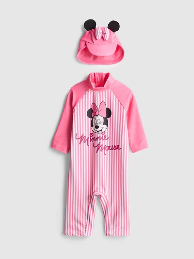 3-36mths | Disney's Minnie Mouse Swimsuit and Sun Hat Set