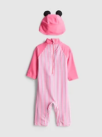 3-36mths | Disney's Minnie Mouse Swimsuit and Sun Hat Set