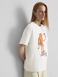 Bouffants And Broken Hearts Cotton Croissant T-Shirt