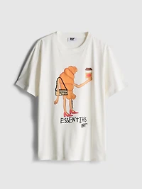 Bouffants And Broken Hearts Cotton Croissant T-Shirt