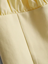 Crepe Square-Neck Corset Top