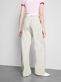 Cotton-Blend Wide-Leg Pants
