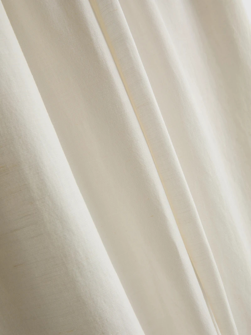 Cotton-Blend Wide-Leg Pants