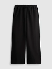 Cotton-Blend Wide-Leg Pants