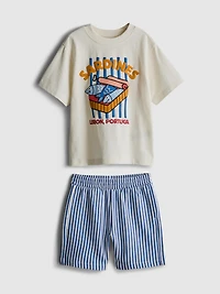 1.5-8yrs | Sardine Graphic T-Shirt and Shorts Set