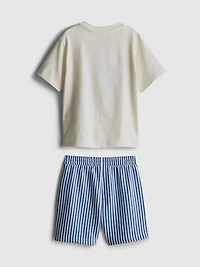 1.5-8yrs | Sardine Graphic T-Shirt and Shorts Set