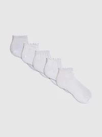 5pk Textured Quarter Socks