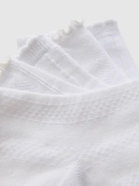 5pk Textured Quarter Socks