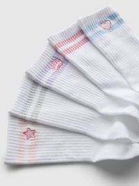 5pk Cotton Rich Sparkly Sports Socks