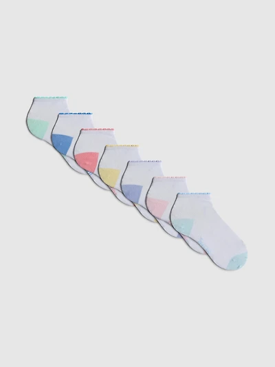 7pk Cotton Rich Days of the Week Quarter Socks