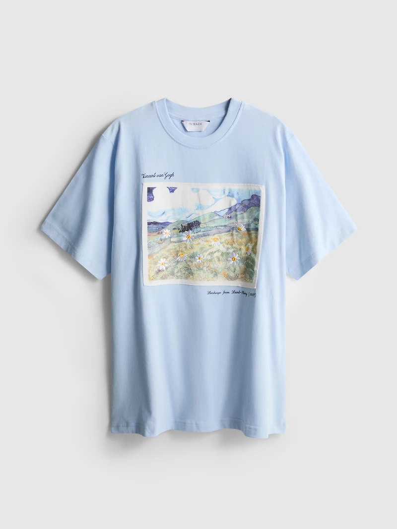 Vincent Van Gogh Landscape Art Cotton T-Shirt