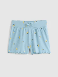 1.5-8yrs | Ribbed Lettuce Trim Shorts