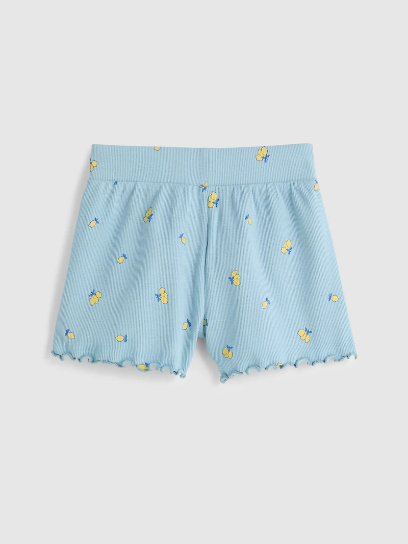1.5-8yrs | Ribbed Lettuce Trim Shorts