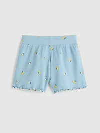 1.5-8yrs | Ribbed Lettuce Trim Shorts