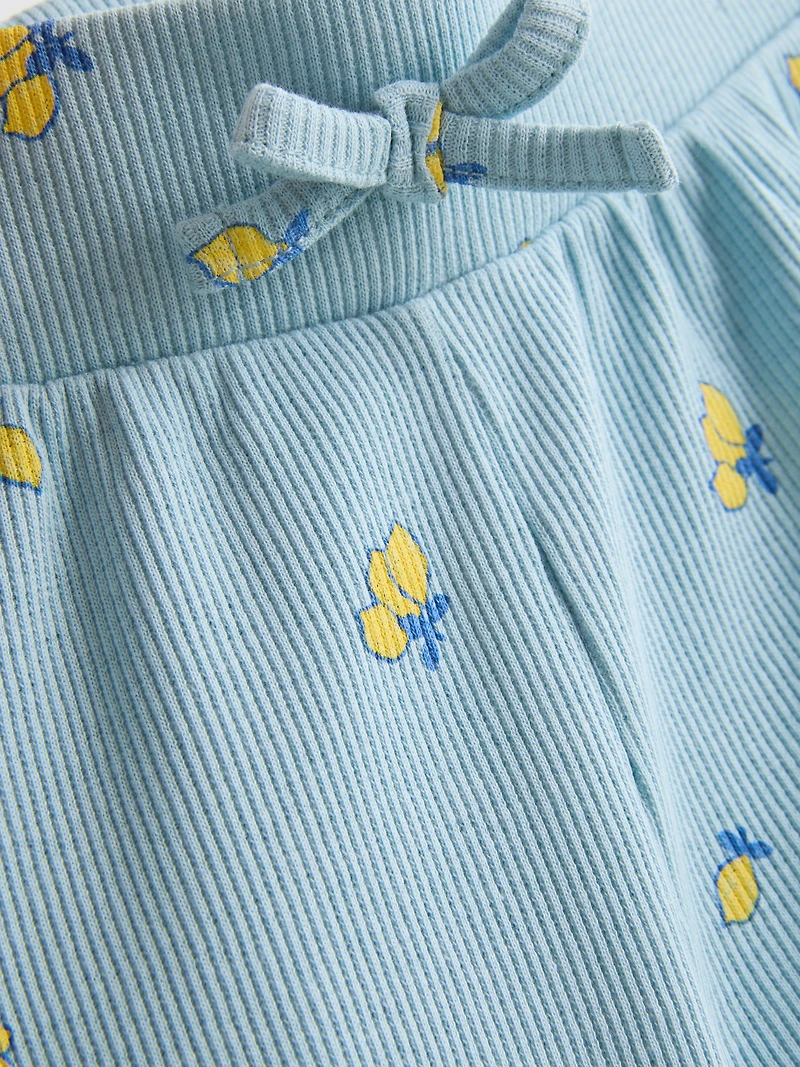 1.5-8yrs | Ribbed Lettuce Trim Shorts