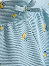 1.5-8yrs | Ribbed Lettuce Trim Shorts