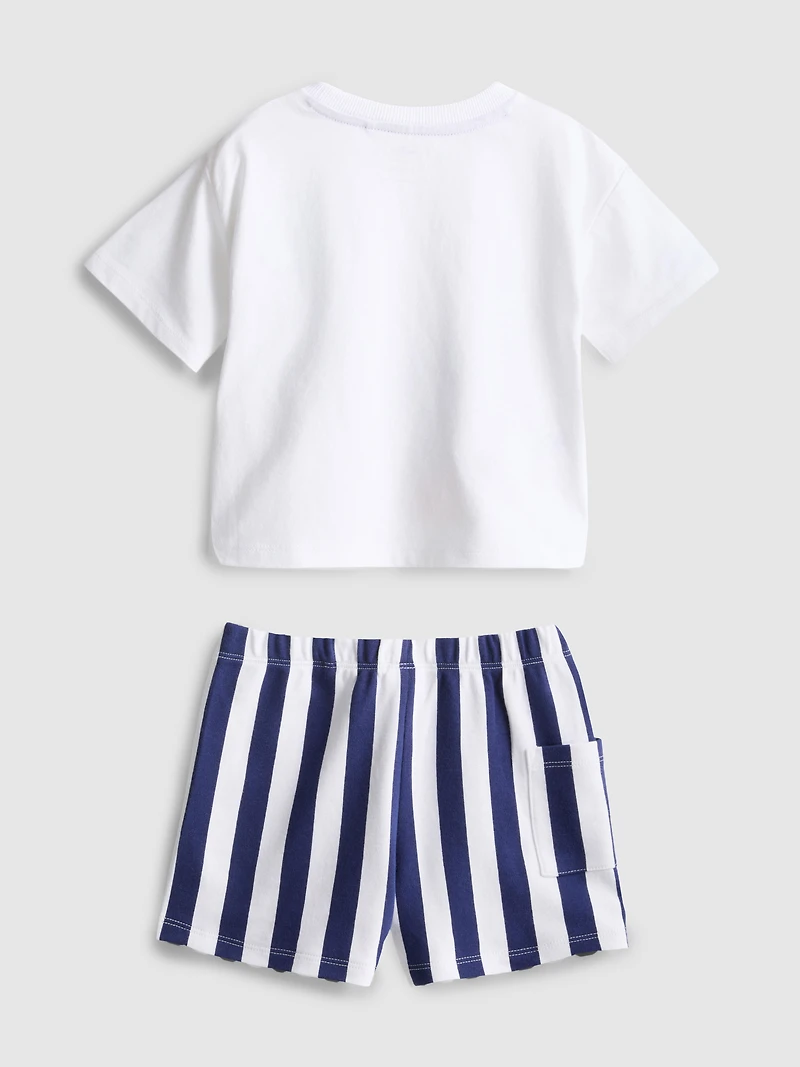 0-36mths | Disney’s Donald Duck Boxy T-Shirt and Shorts Set