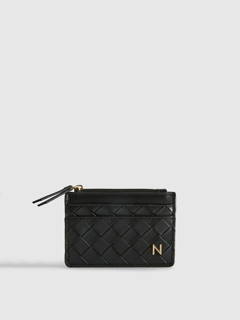 Initial Quilted Card Holder